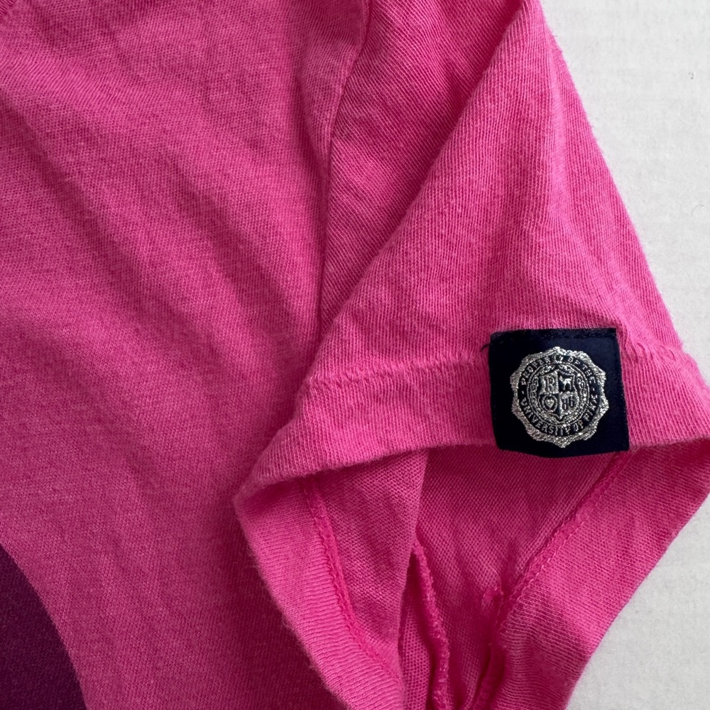 Y2K Victorias Secret PINK Cap Sleeve T-Shirt Size M Dark Pink Hope Love 2009. - Picture 10 of 12